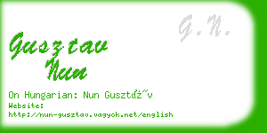 gusztav nun business card